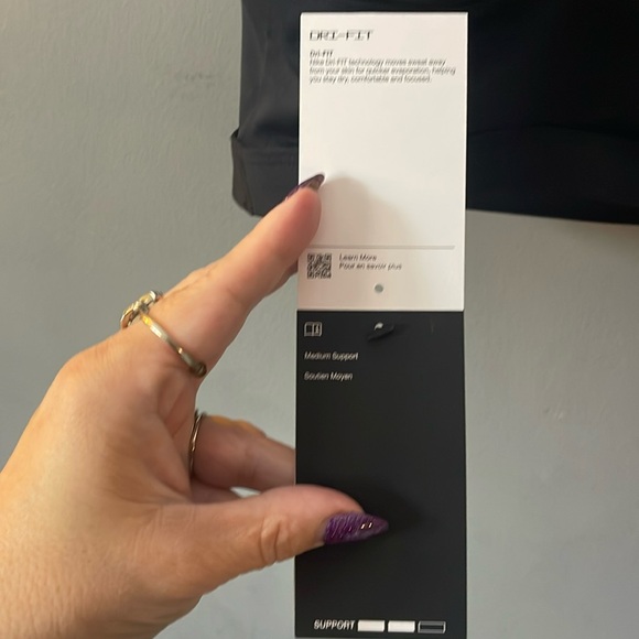 Nike black, medium support sports bra. - Picture 4 of 6